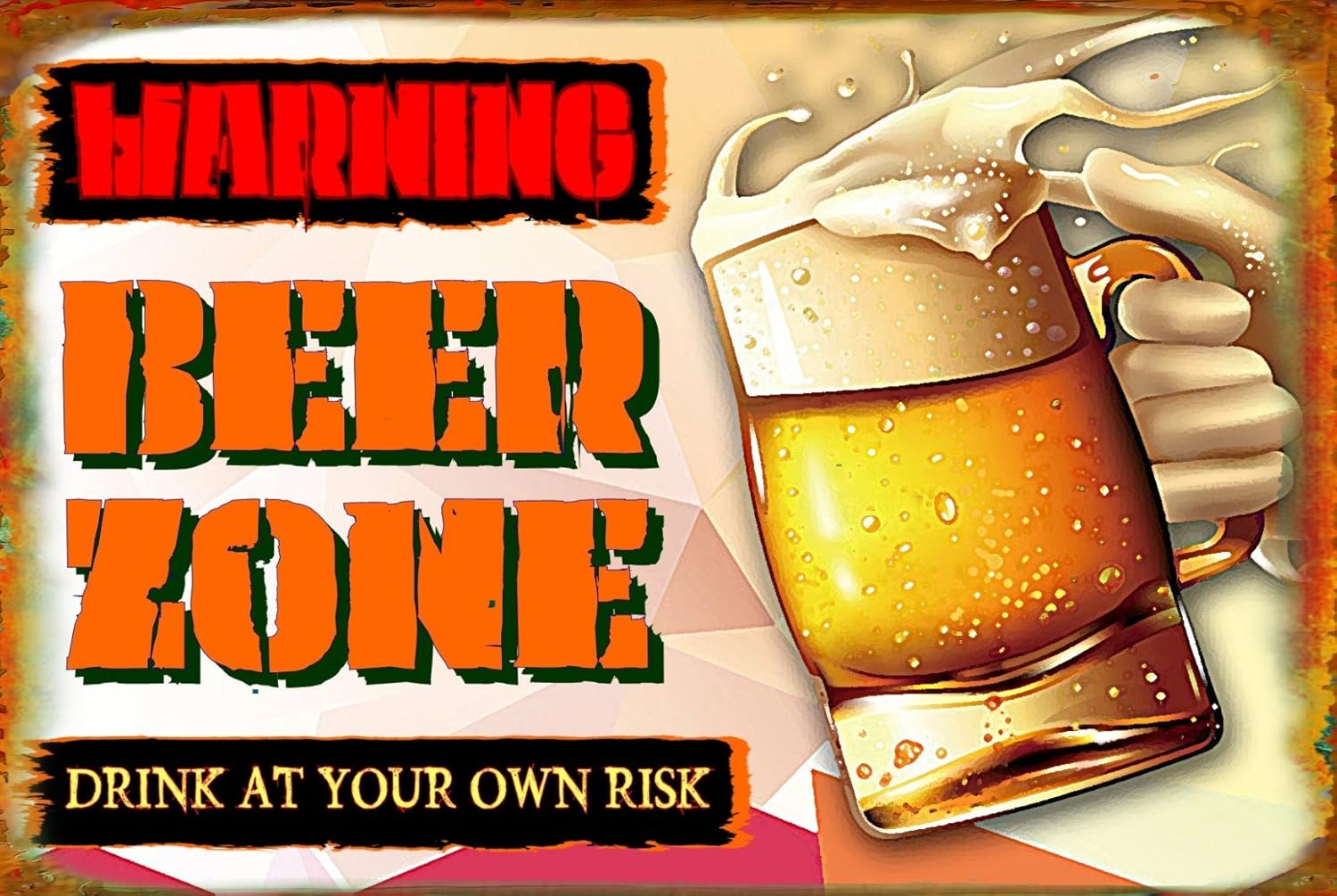 Beer Zone Metal Sign Industrial & Scientific