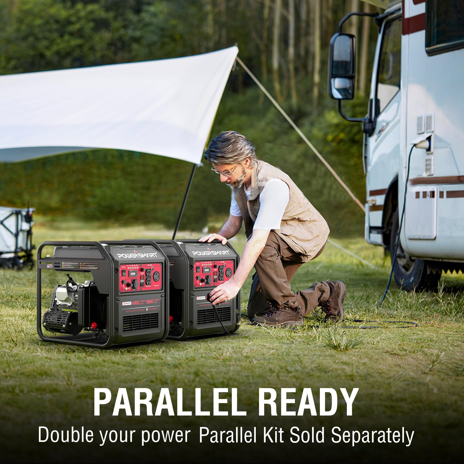 Snapklik.com : 4400-Watt Portable Generator, Gas Powered Open Frame ...