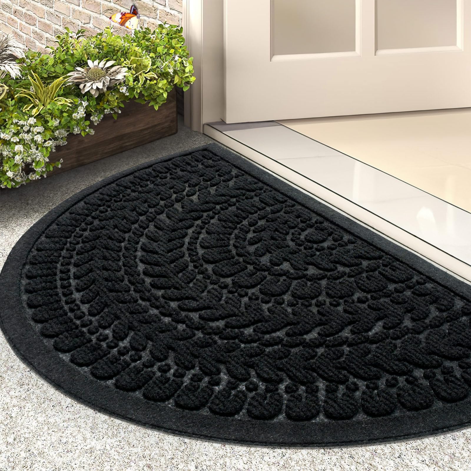 Amazon.com: RORA Half Circle Door Mat Front Door Mat Outside