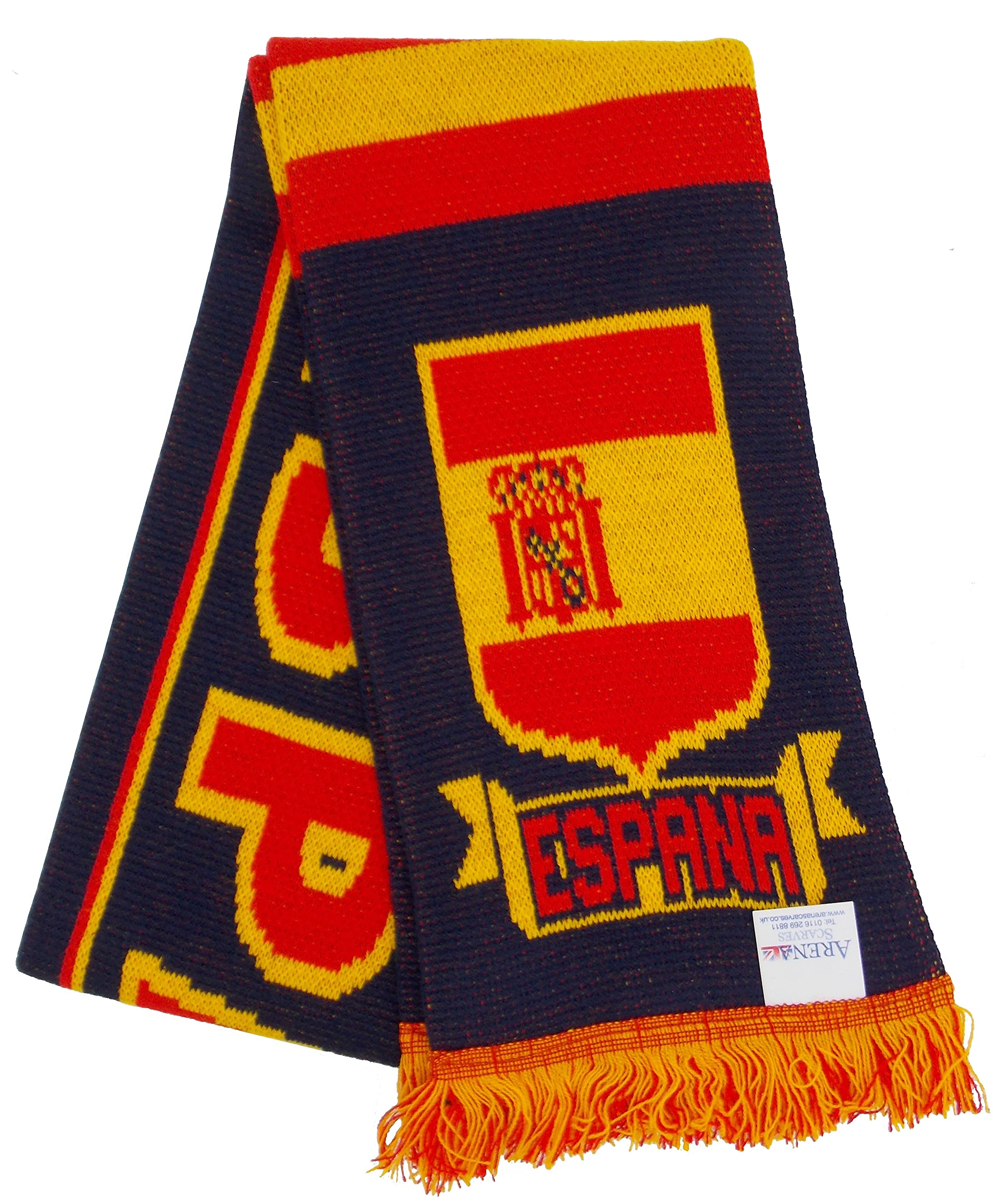 Arena Scarves Spain Football Scarf, Navy, Red, Gold - Image 2