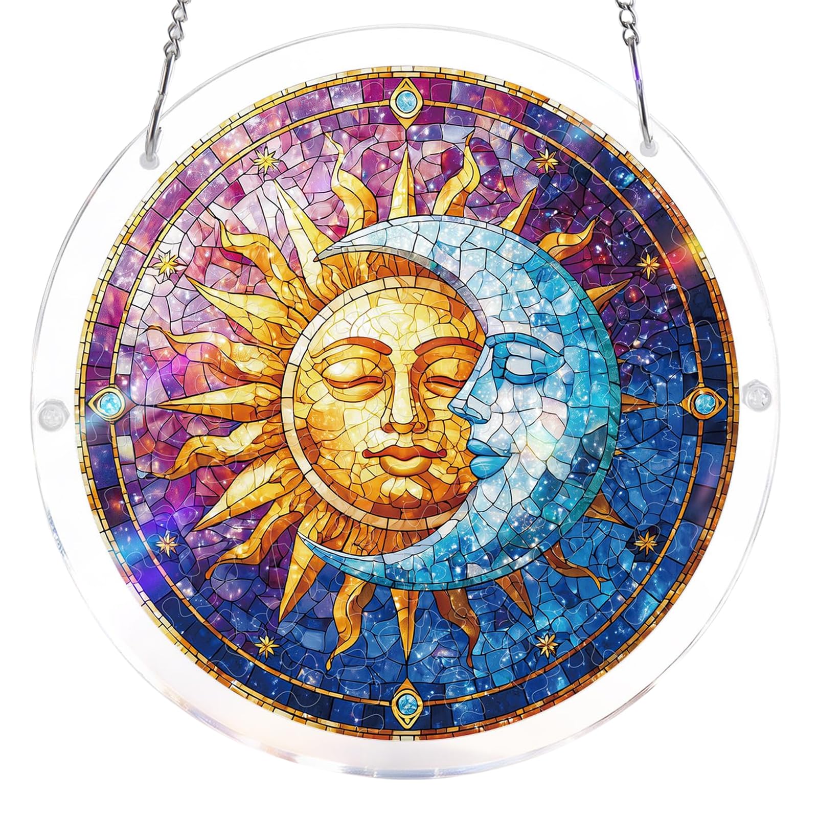 Acrylic Jigsaw Puzzle Suncatcher | 83 Pieces Acrylic Puzzles Suncatchers For Windows Hanging | Stained Glass Window Puzzle Sun Catcher For Adult | Aesthetic Diy Arts & Crafts For Home Decor