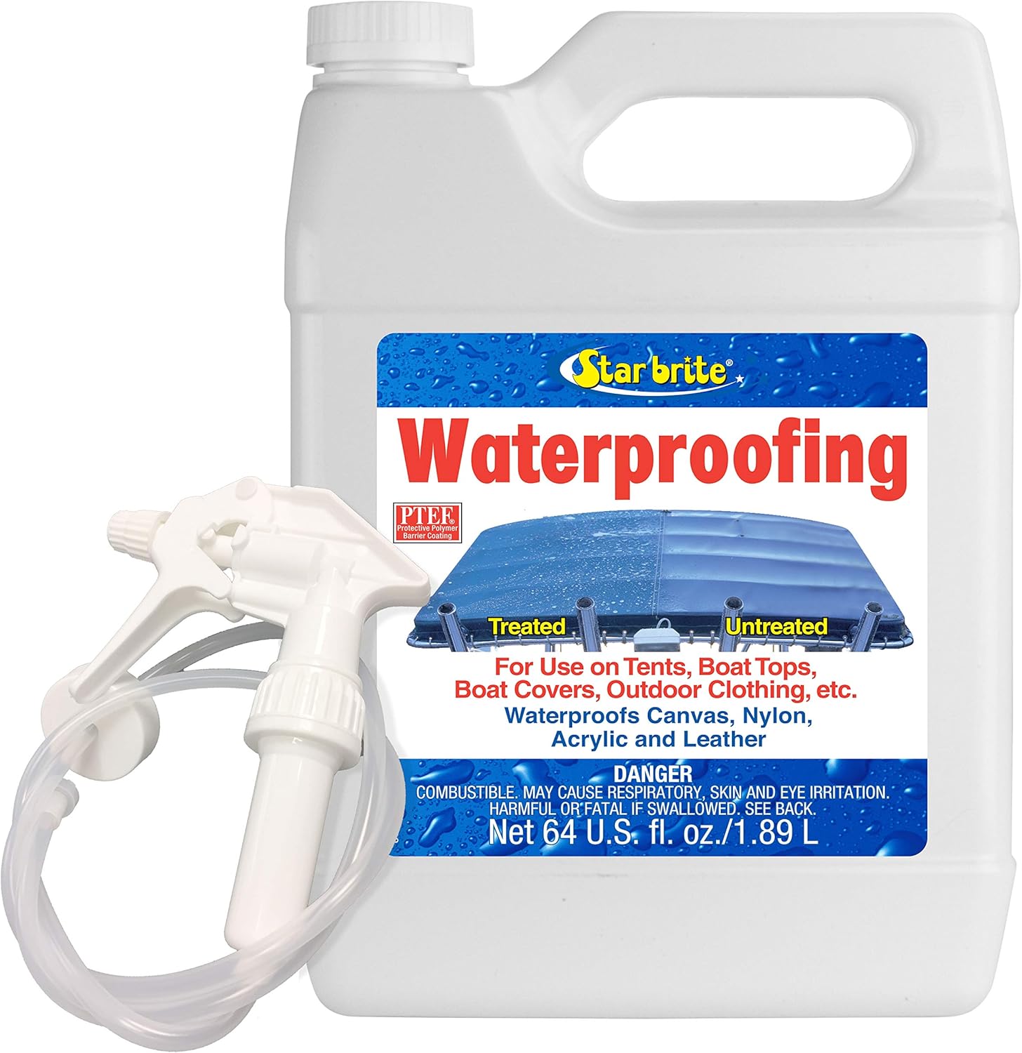 STAR BRITE Waterproofing Spray, Waterproofer + Stain Repellent + UV Protection - 64 OZ (081964) : Tools & Home Improvement