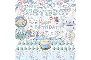 Kawaii Cinnamon Roll Birthday Decorations