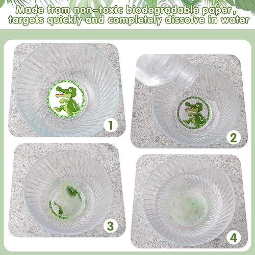 Miniatura 3 de Eersida 120 unidades de objetivos de inodoro para entrenamiento de orinal para niño orinado, objetivo de viaje, orinales desechables para automóvil,