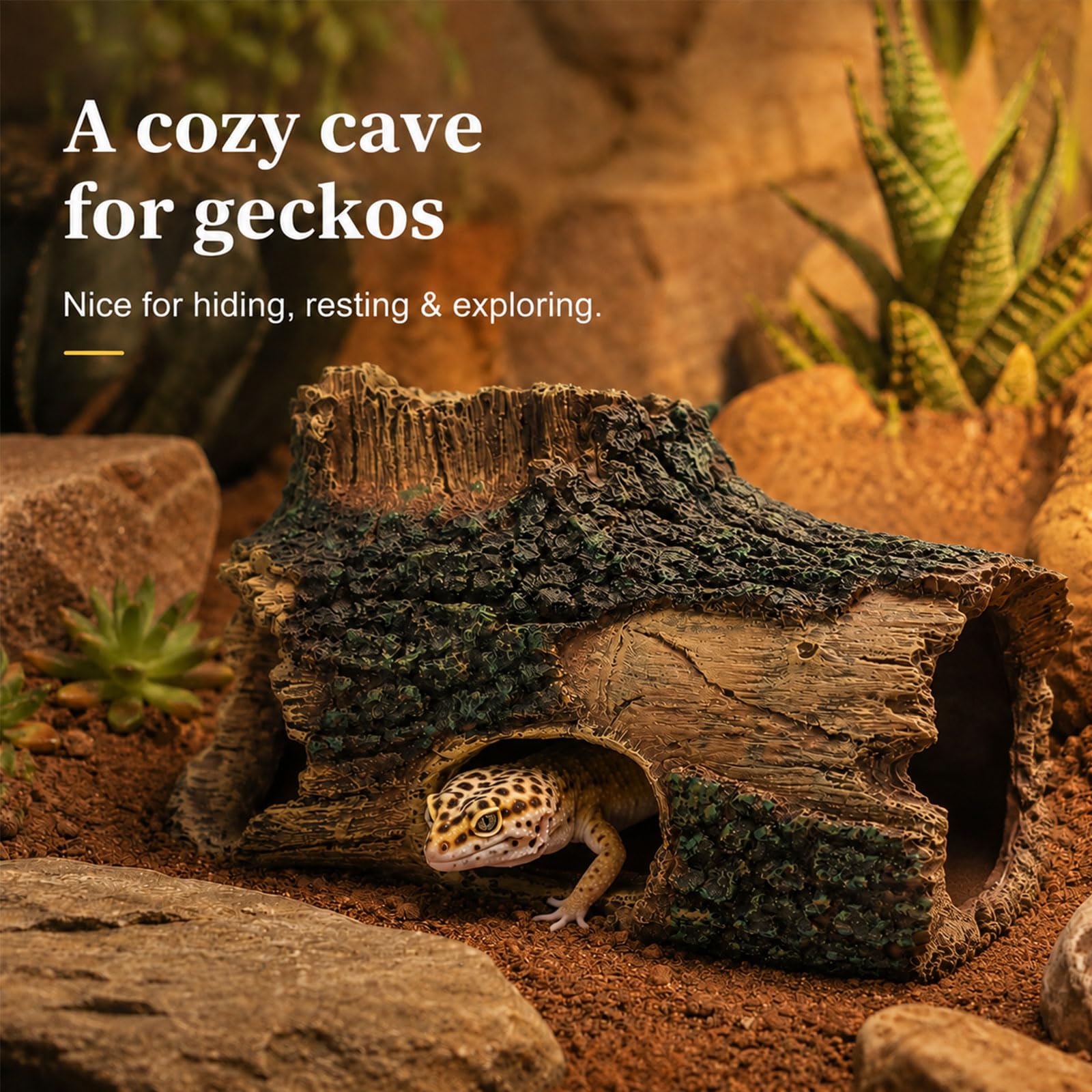 Grotta del tronco degli alberi dell'acquario, decorazione e nascondiglio