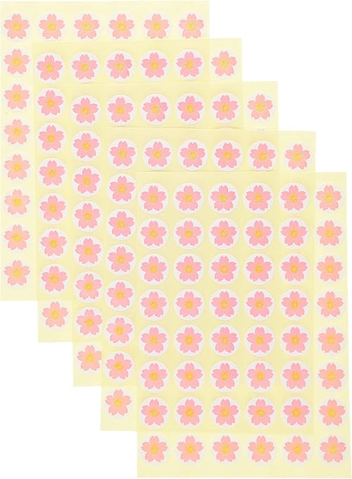 Amazon オキナ 花マークシール 桜 Ps1150 1パック 48片 5枚入 5セット Azps1150 文房具 オフィス用品 文房具 オフィス用品