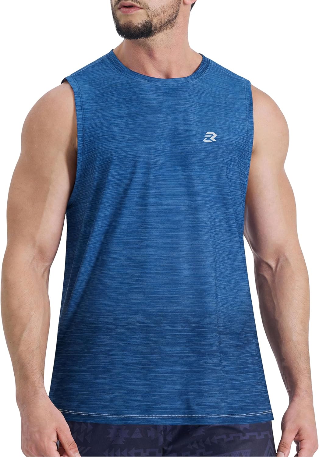Men's Tank Tops Quick Dry Workout Muscle Gym Sleeveless Shirts UPF 50+ Sun Protection Running Beach Summer Swim Shirts