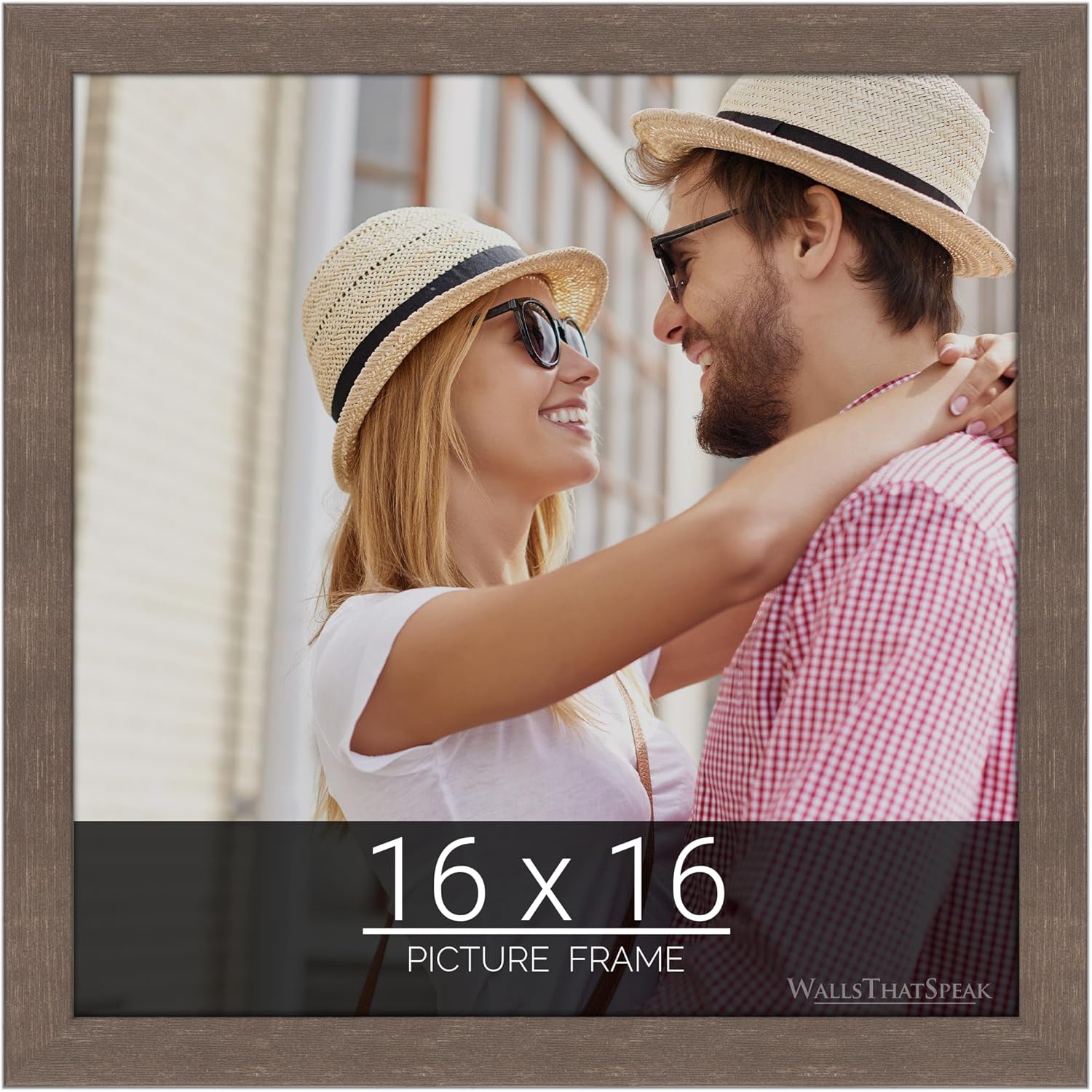 wallsthatspeak 16x16 Brown American Barn Picture Frame for Puzzles Posters Photos or Artwork