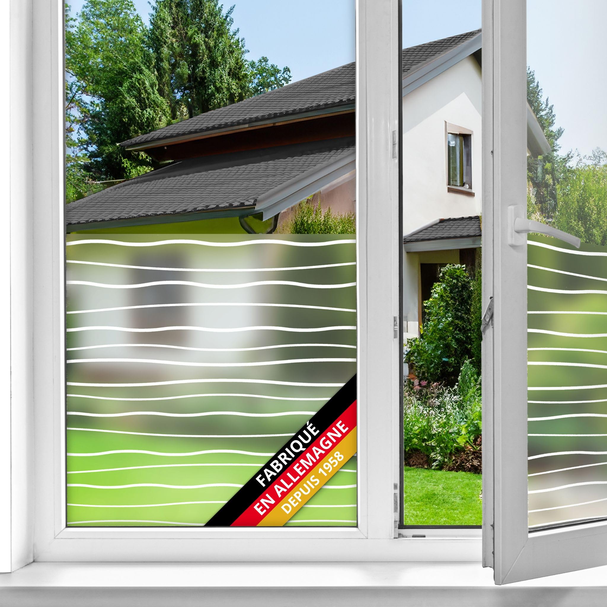 Film Fenêtre Anti-Regard D-c-fix Opale 45 Cm X 2 M - Opaque Décoratif Brise-Vue Pour Vitre, Douche Et Vitrage