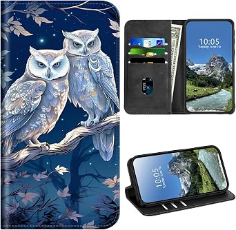 Wallet Case for Samsung Galaxy A17 6.7" with Card Holder & RFID Protection for Women Men PU Leather Magnetic Kickstand Shockproof Cover for Samsung A17,Blue Wls