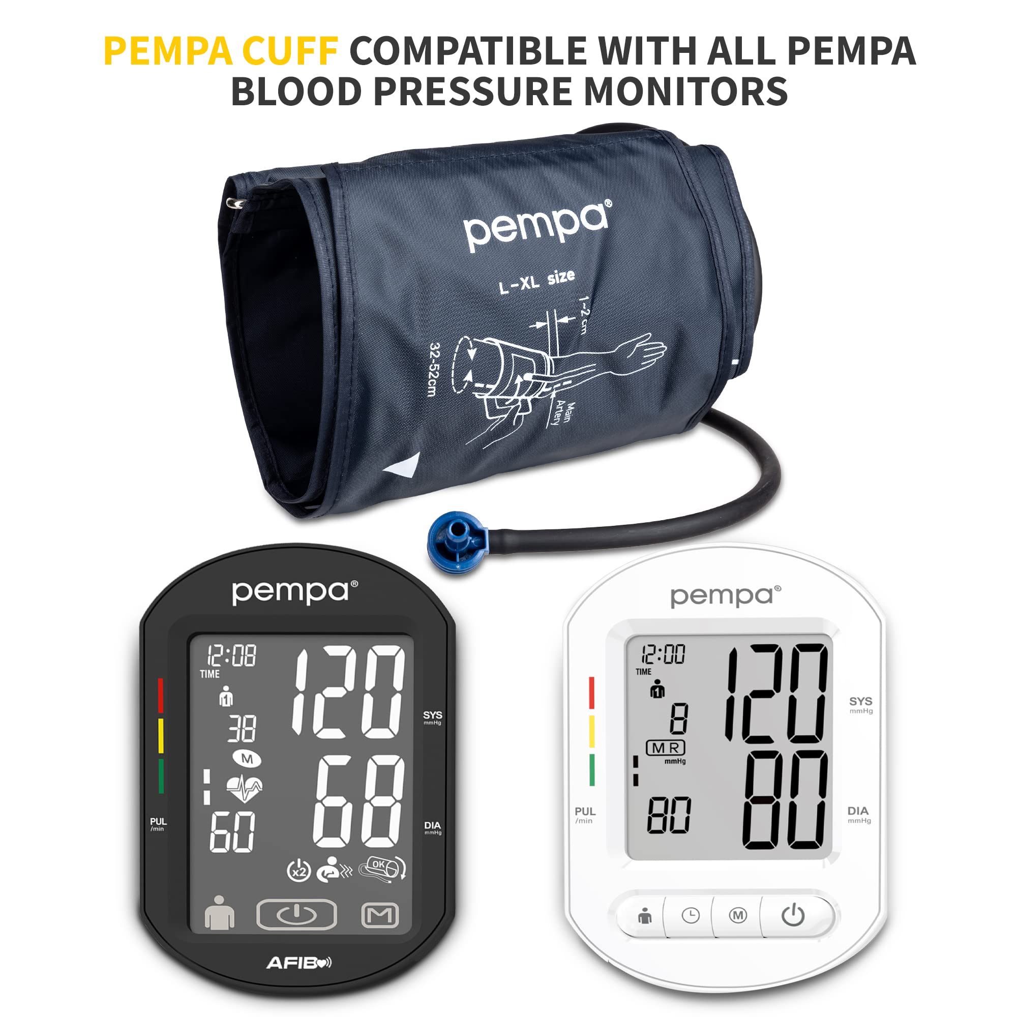 Mankiet do Pomiaru Ciśnienia Krwi XXL do Ciśnieniomierza BP100 | Wymienny Naramienny Mankiet Zapasowy Opaska Ciśnieniowa | L/XL (32-52 cm)