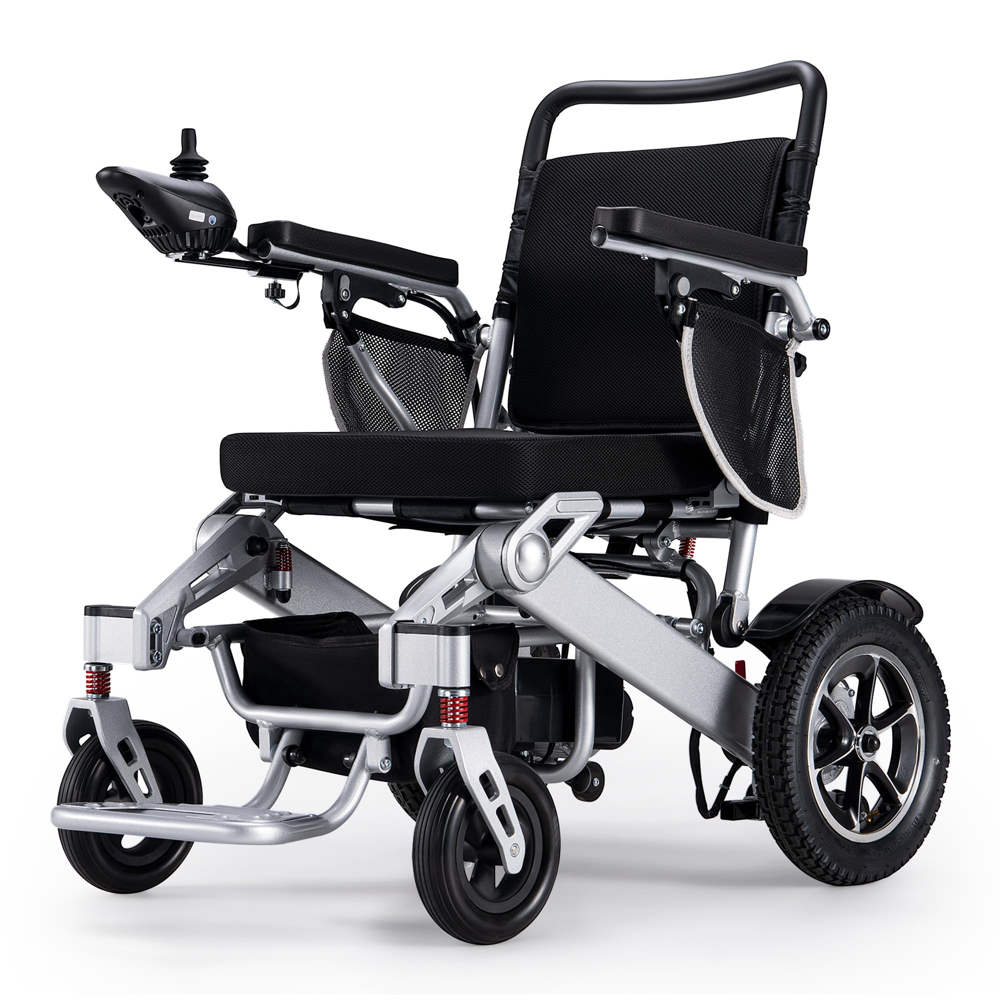 Electric Wheelchair,25 Miles Longer Range, VERPAL Foldable Power Wheelchairs for Adults Seniors,500W Dual Motors,Compact Motorized Wheelchair All Terrain,Intelligent Folding, Travel Size