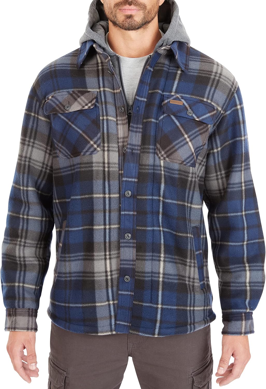 Smith's Workwear Men's Sherpa-lined Microfleece Shirt Jacket