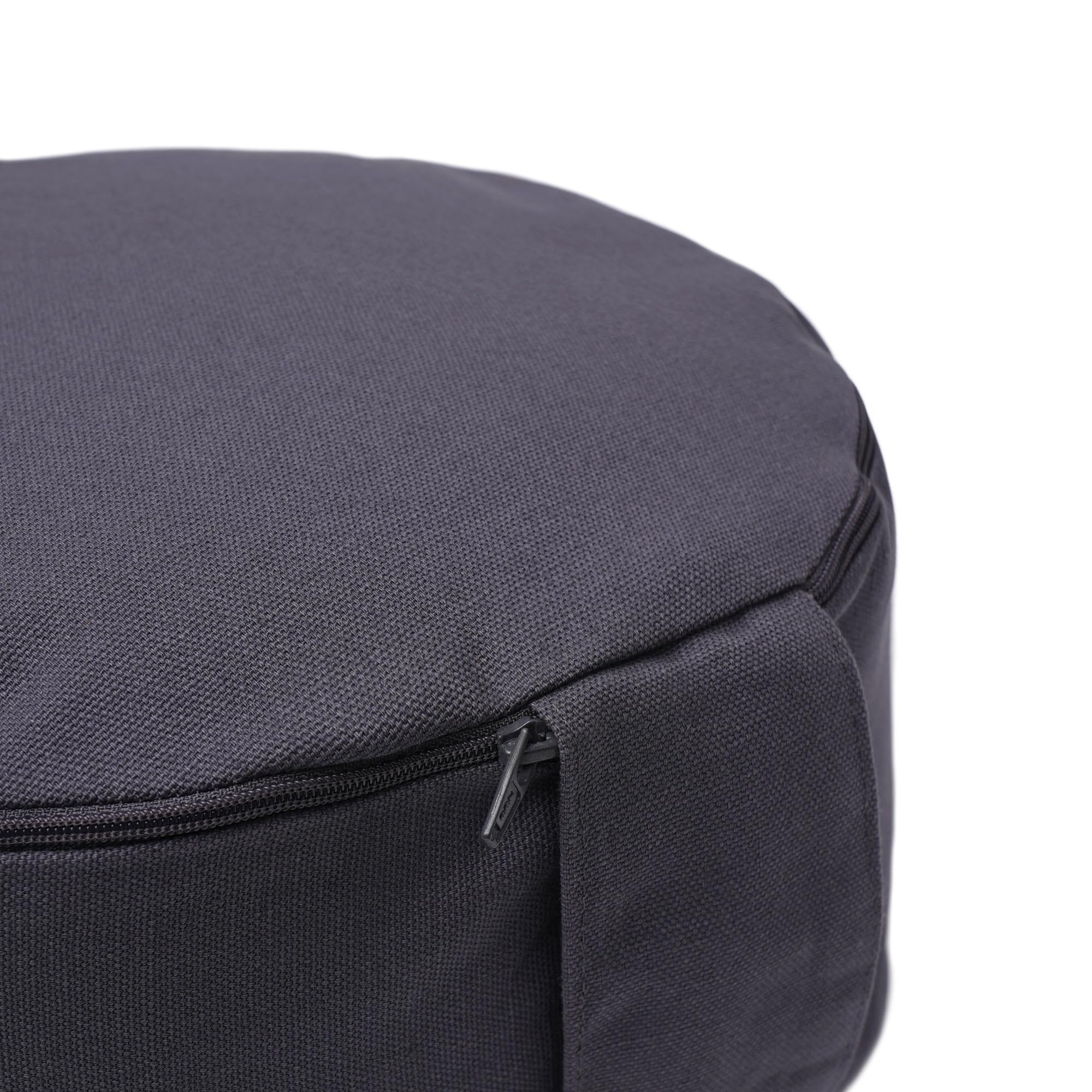 Yogabox Meditationskissen Basic, Abnehmbarer Bezug aus 100% Baumwolle, Höhe 13-18 cm, Praktische Trageschlaufe, Basic Collection