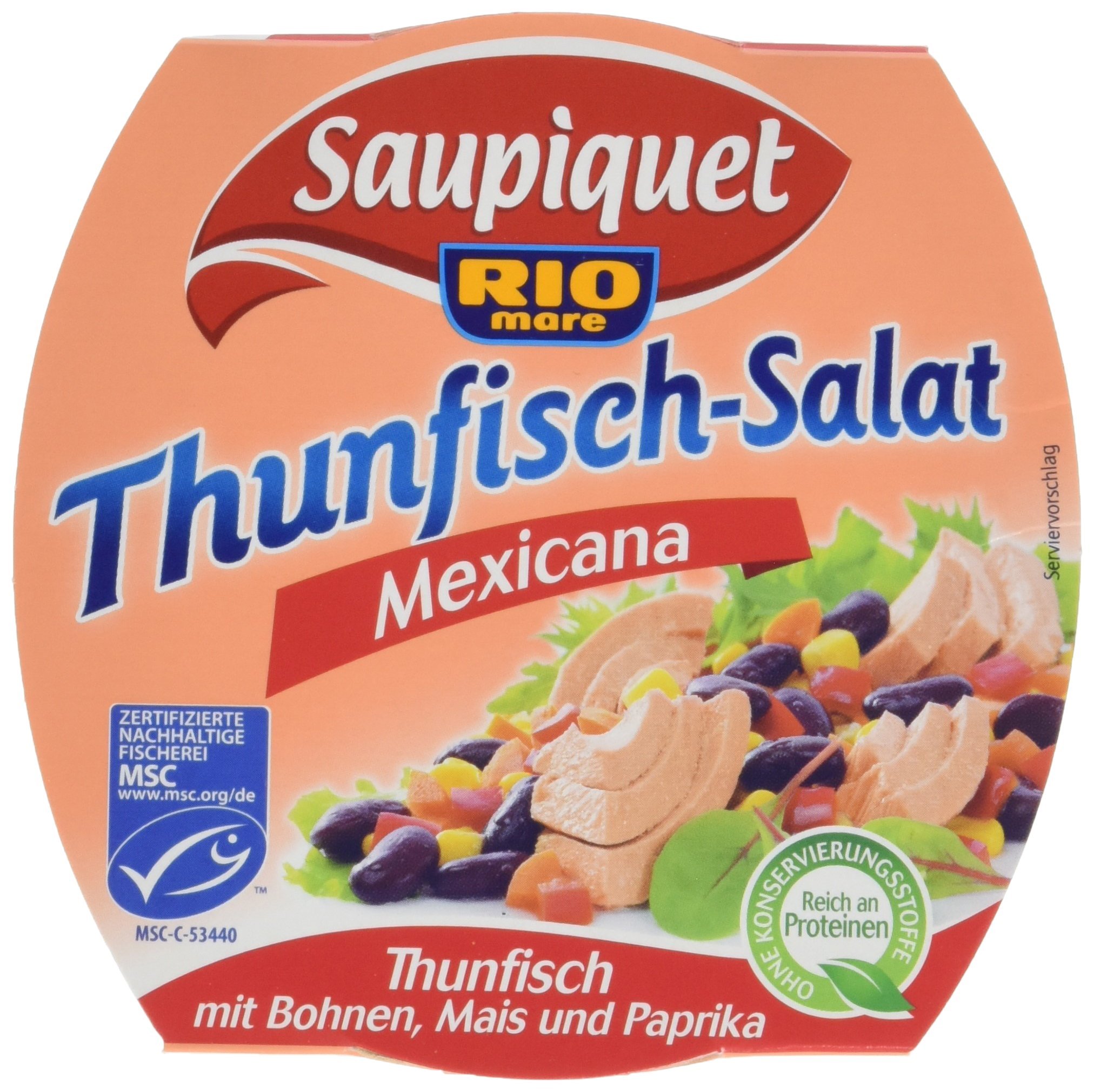 Saupiquet Thunfisch Salat, Mexican, 9er Pack (9 x 160 g)