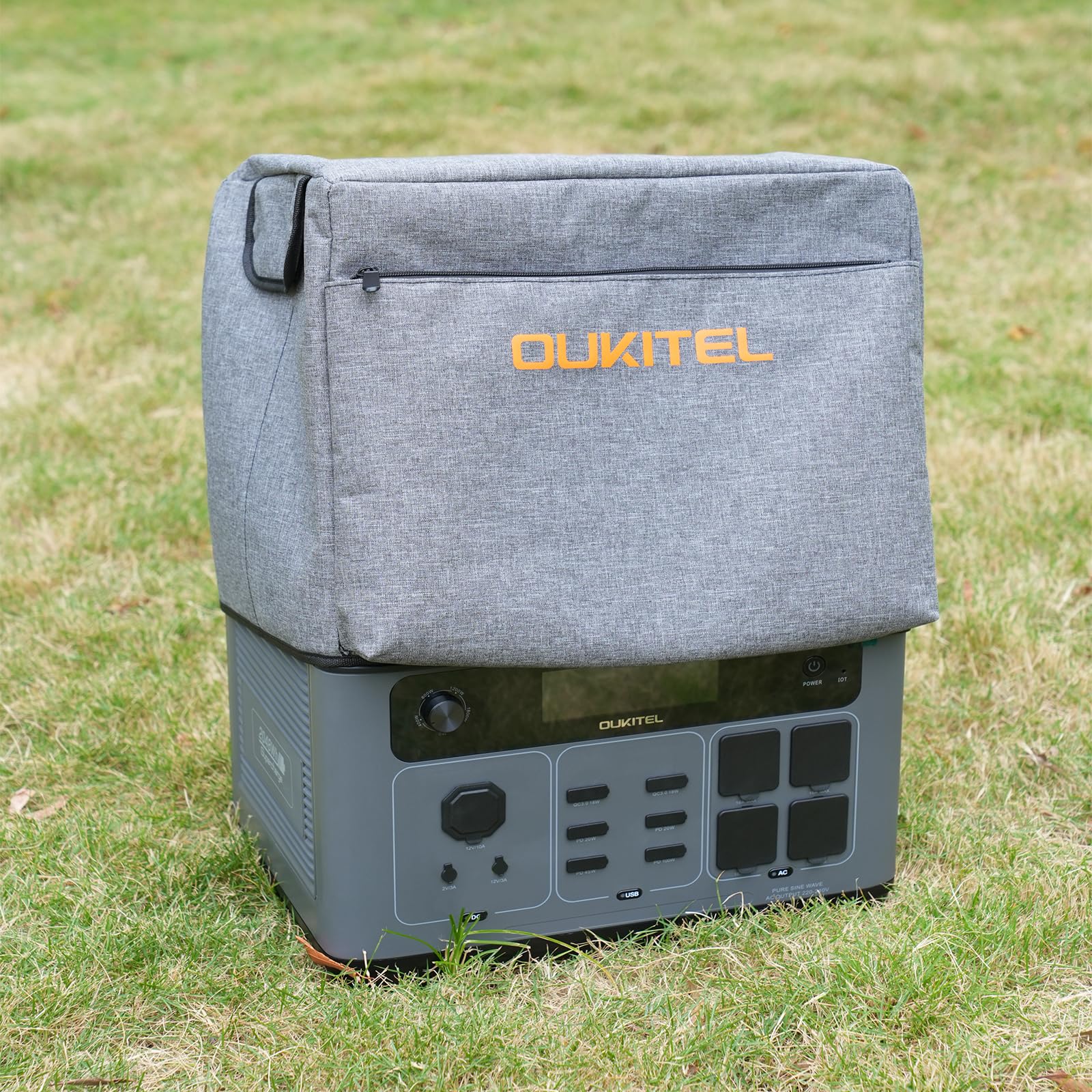 OUKITEL P2001 PLUS/PRO Funda protectora para Estacion de Energia Portatil, Resistente a la Lluvia y a Los Rayos Solares, Gris