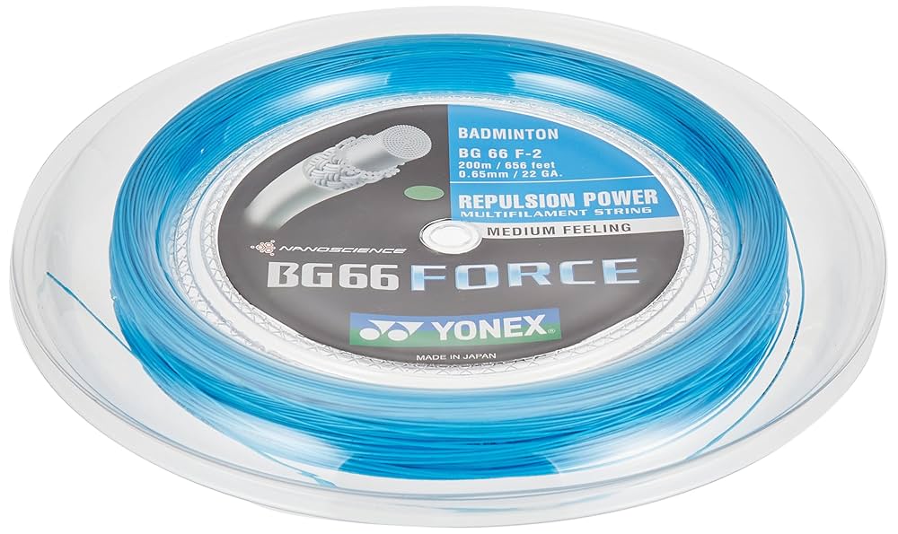 YONEX - YONEX バドミントンストリング BG66 FORCE (200m)３月入荷分 Amazon | YONEX BG66 フォース バドミントン ストリング - 200m