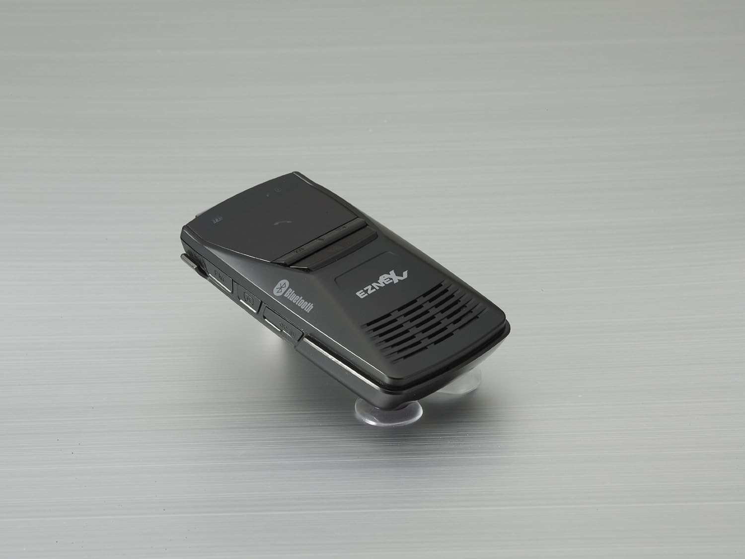Eznex Solar-Powered In-Car Bluetooth Speakerphone with FM Transmitter (Black)