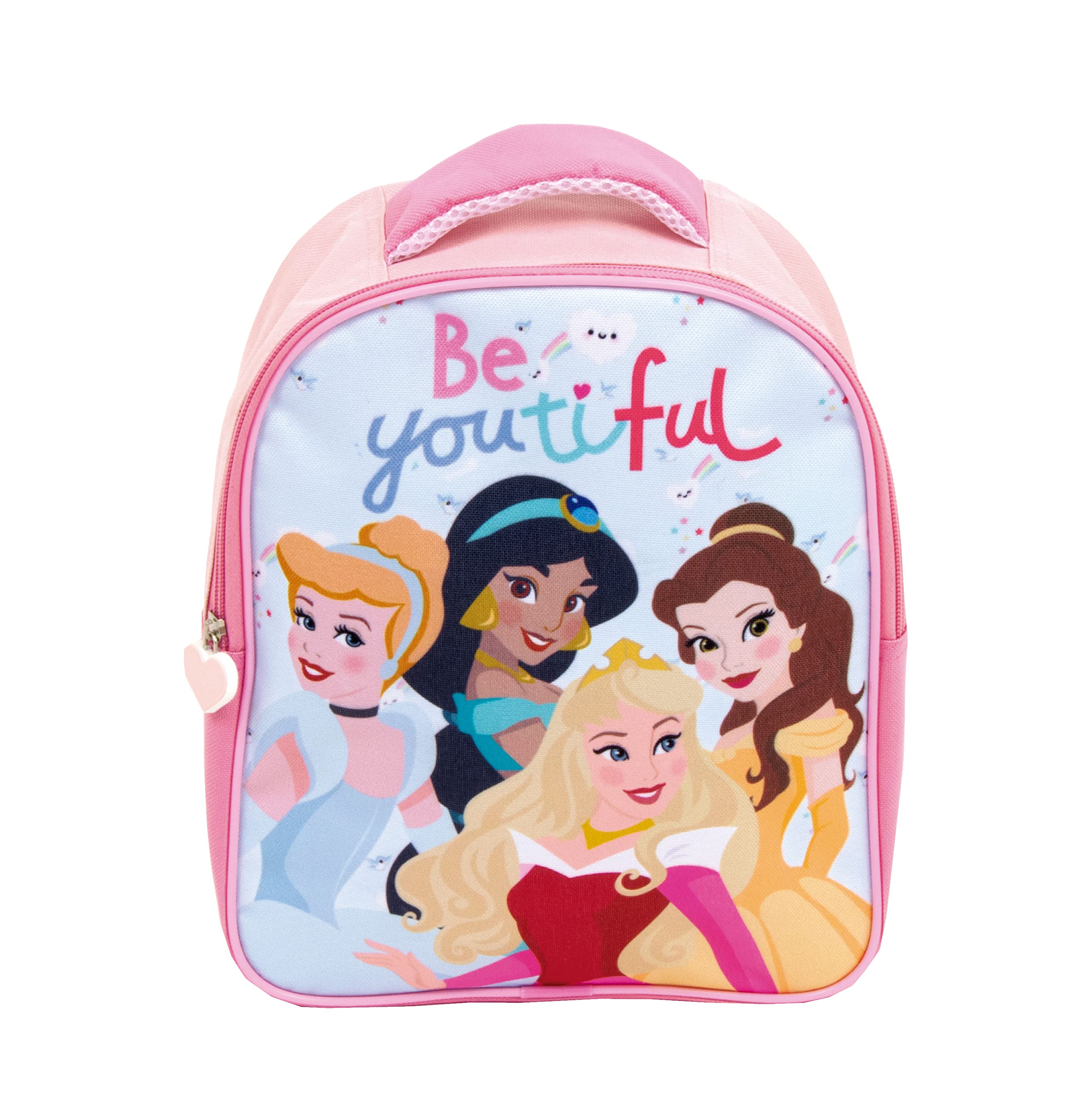 Superdiver Mochila infantil Princesas Licencia Oficial Disney para el colegio y la guardería - 28x23x10 cm - con asas acolchadas - Ideal para niños y niñas