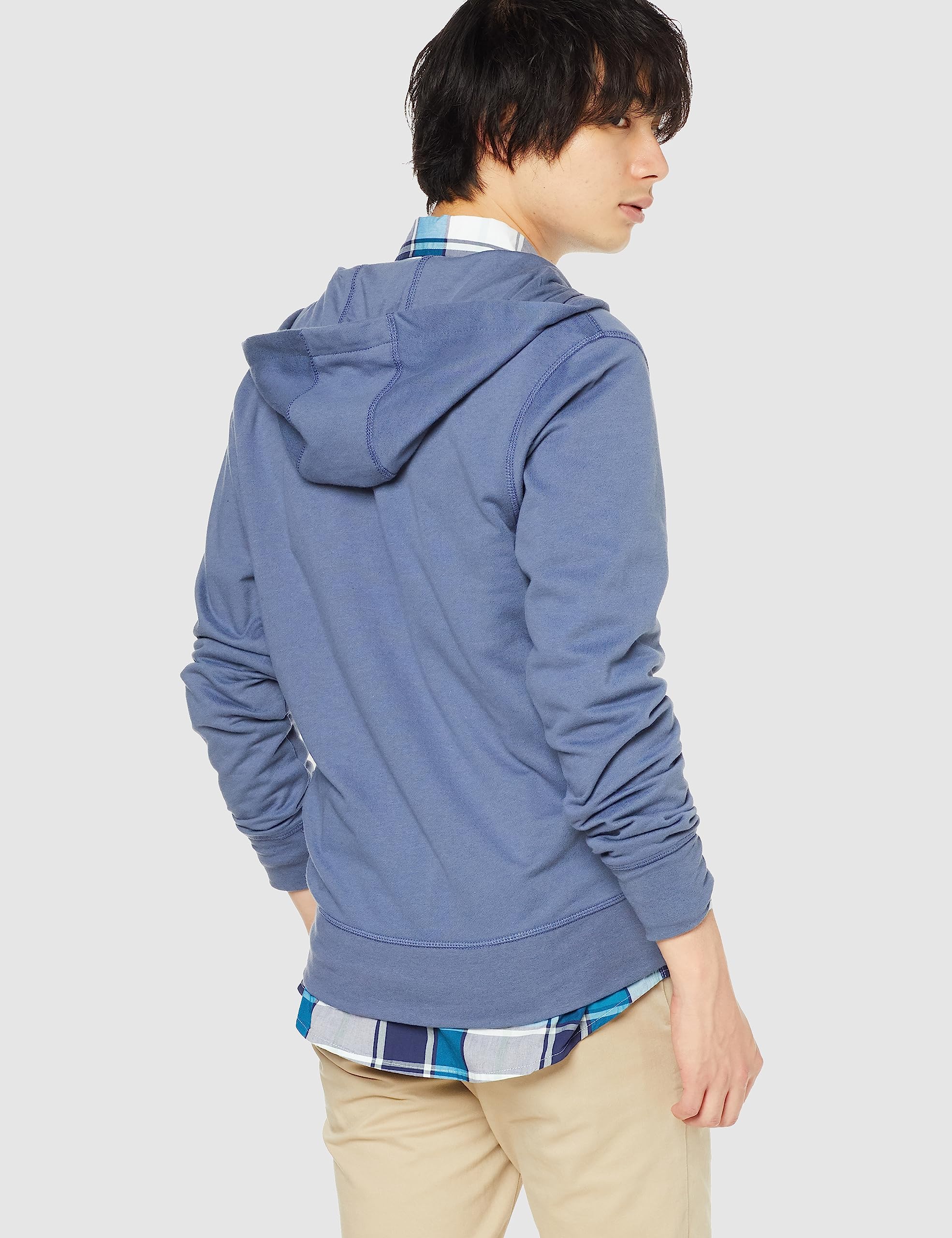 Amazon Essentials Felpa Leggera con Cappuccio in French Terry con Zip Integrale vestibilità Comoda Uomo