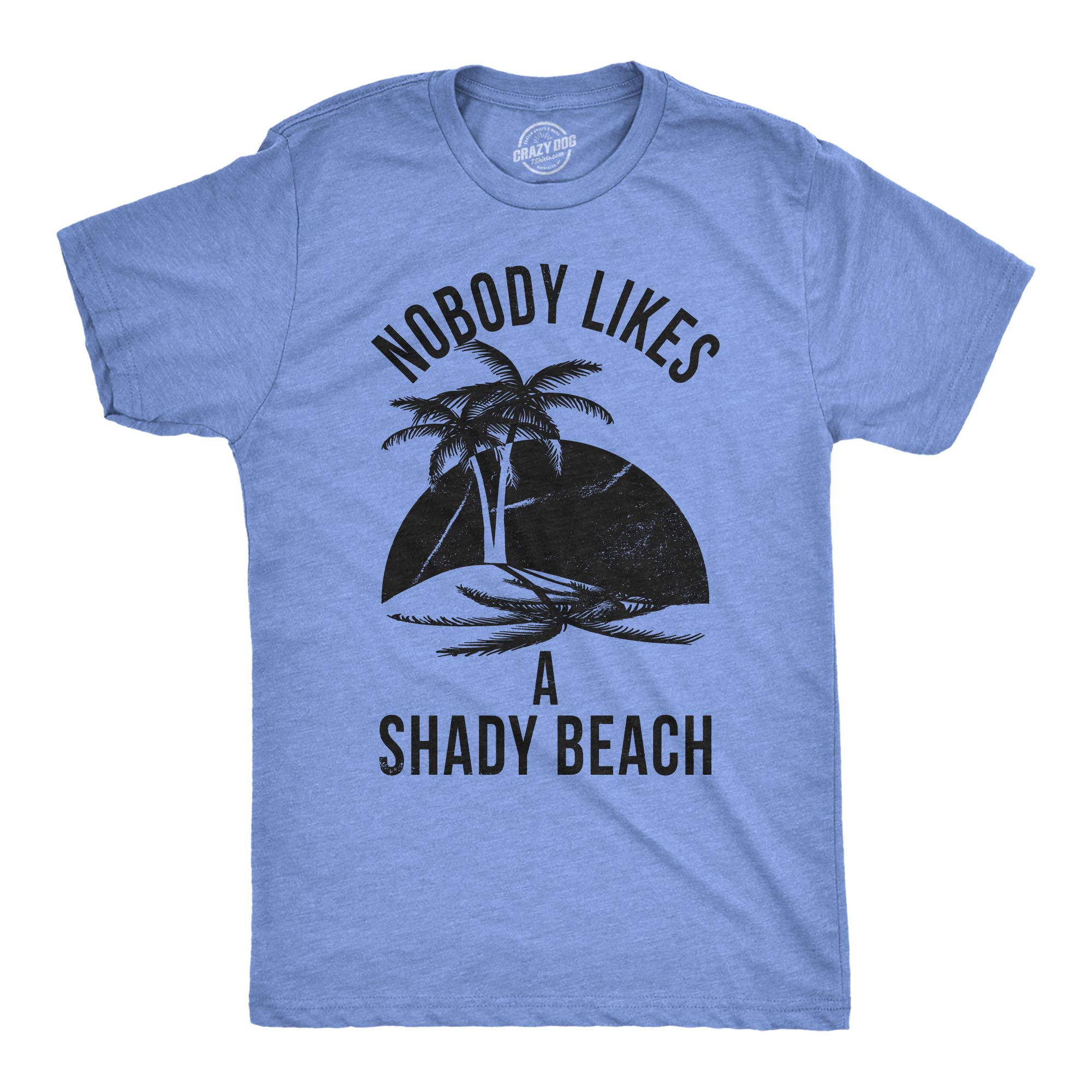 Camiseta divertida para hombre de la playa de la sombra, divertida y vintage
