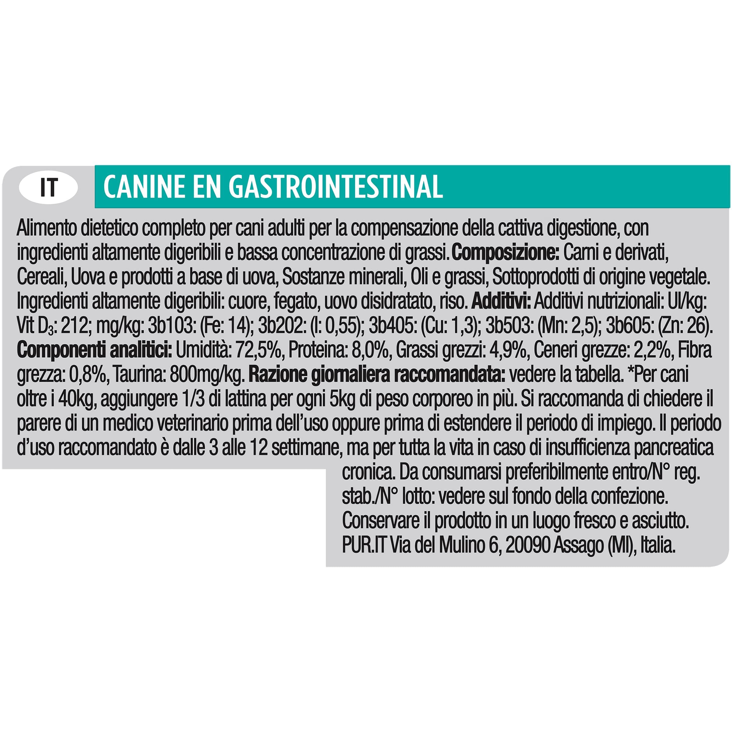 Purina Pro Plan Veterinary Diets EN St/Ox Gastrointestinal Mousse | 12 x 400 g | Alimento dietético Completo para Perros