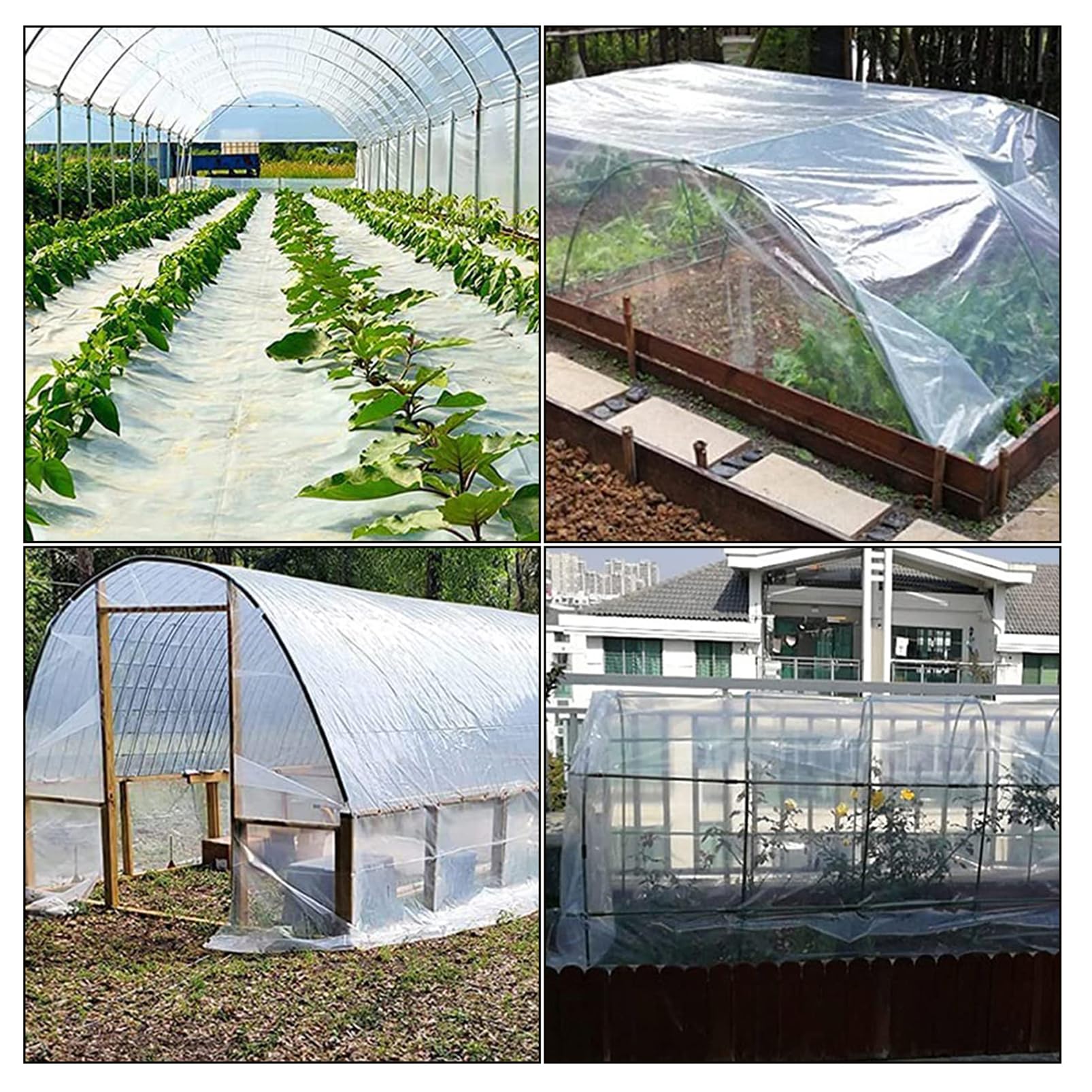Bâche pour Serre 3M Polyéthylène Extra Épais Film Transparent Résistant Jardin Polytunnel Protection