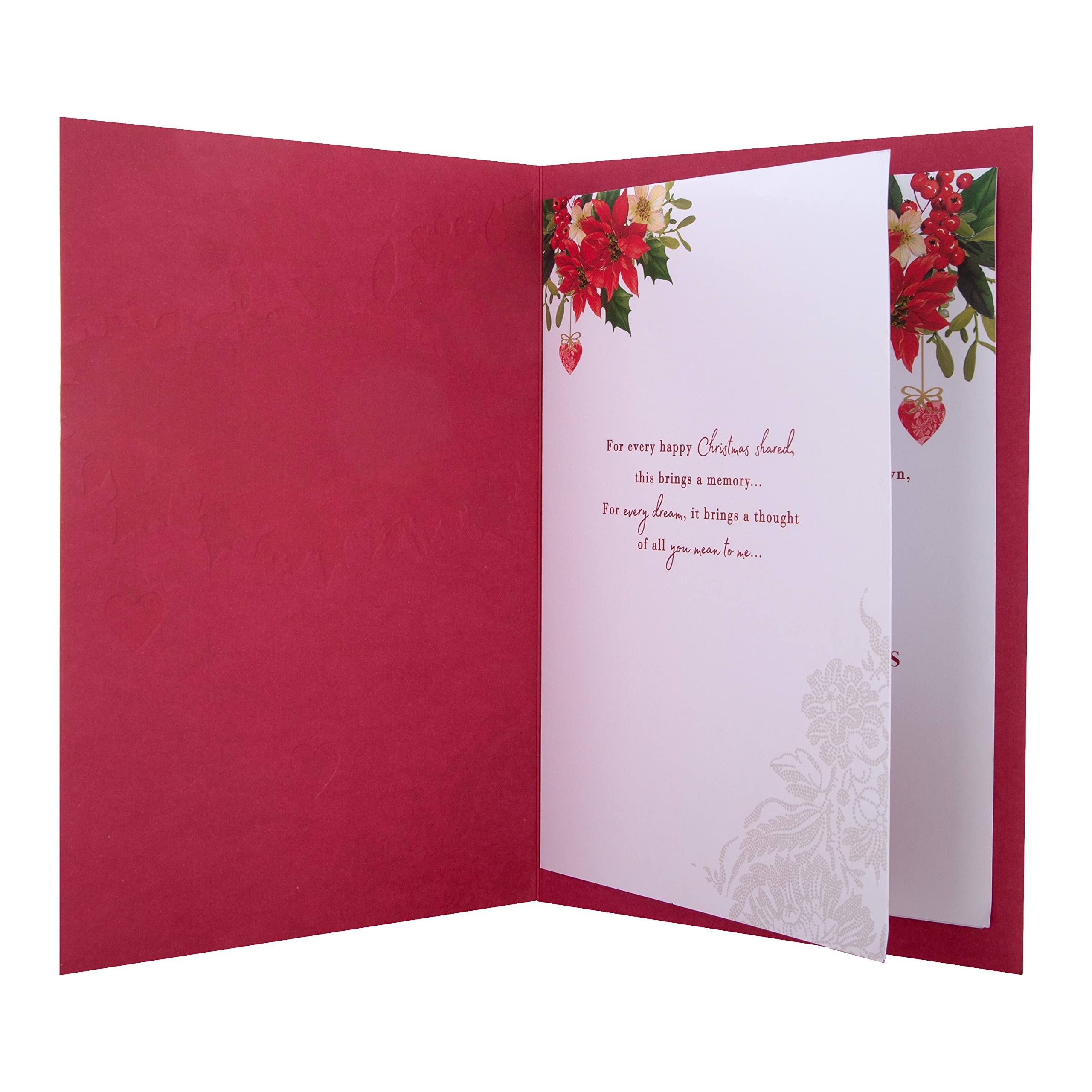 Hallmark Boxed Christmas Card for One I Love - Traditional Robin and Foliage Design, Boxed Robin Card One I Love, Card 26 cm by 18 cm - Image 4