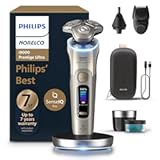Philips Norelco Shaver i9000 Prestige Ultra&comma; Wet & Dry Electric Shaver&comma; White Gold&comma; SenseIQ Pro Technology&comma; Triple Lift & Cut System&comma; 360 Rotating NanoTech Precision Blades&comma; Beard Styler&comma; XP9403&sol;88