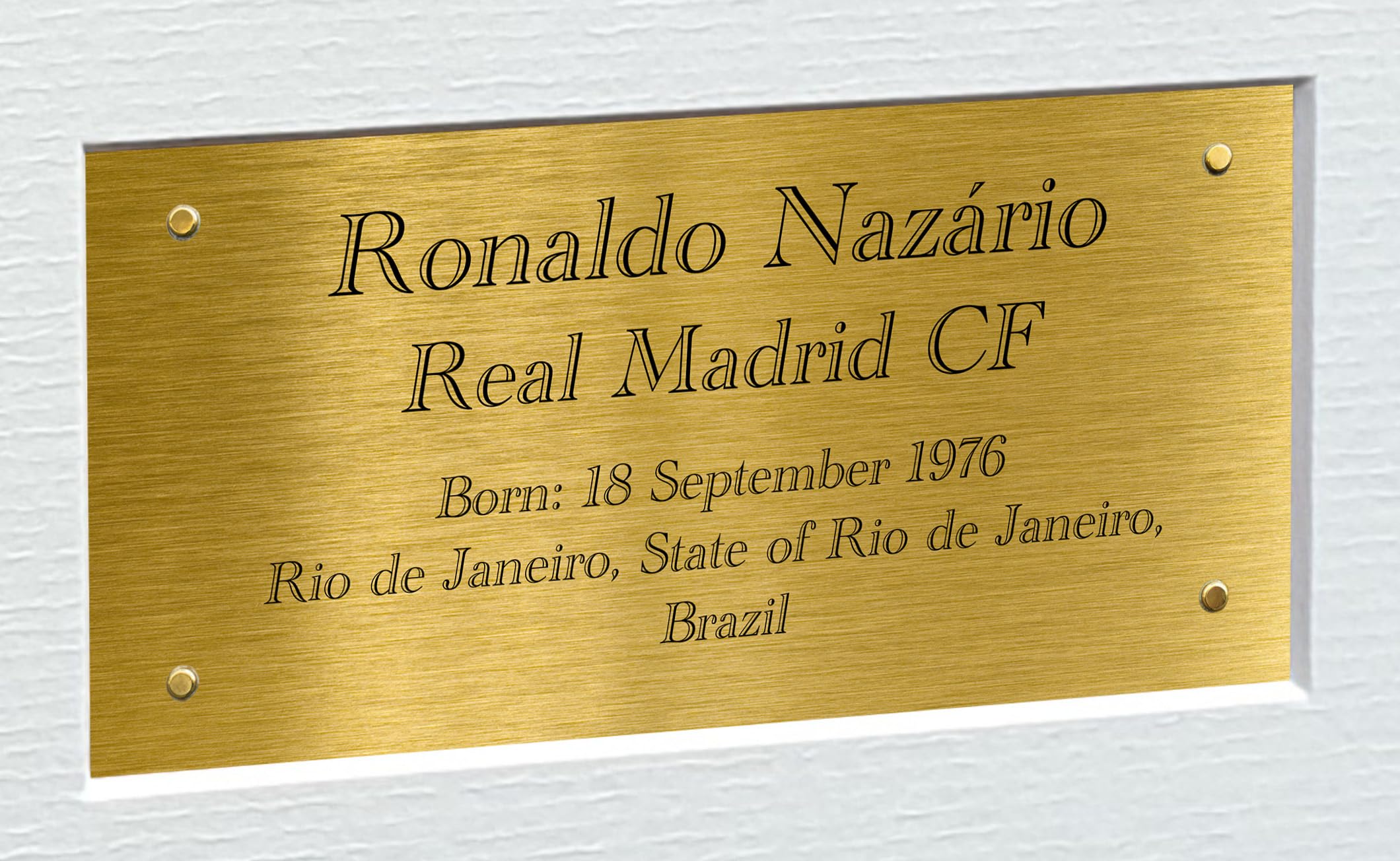 Kitbags & Lockers 12x8 A4 Signed Ronaldo Nazário Real Madrid Autographed Autograph Signed Signature Photograph Photo Picture Frame Football Soccer Poster Gift G, Black