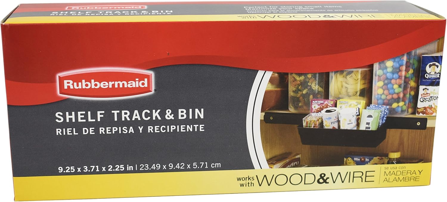 Rubbermaid Pantry Organization Shelf Track and Bin Home