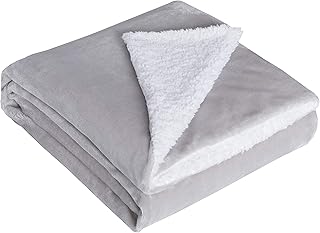 Dream Lab Soft Sherpa Reversible & Washable Duvet Cover for Weighted Blanket, Taupe/Ivory, 48" x 72"