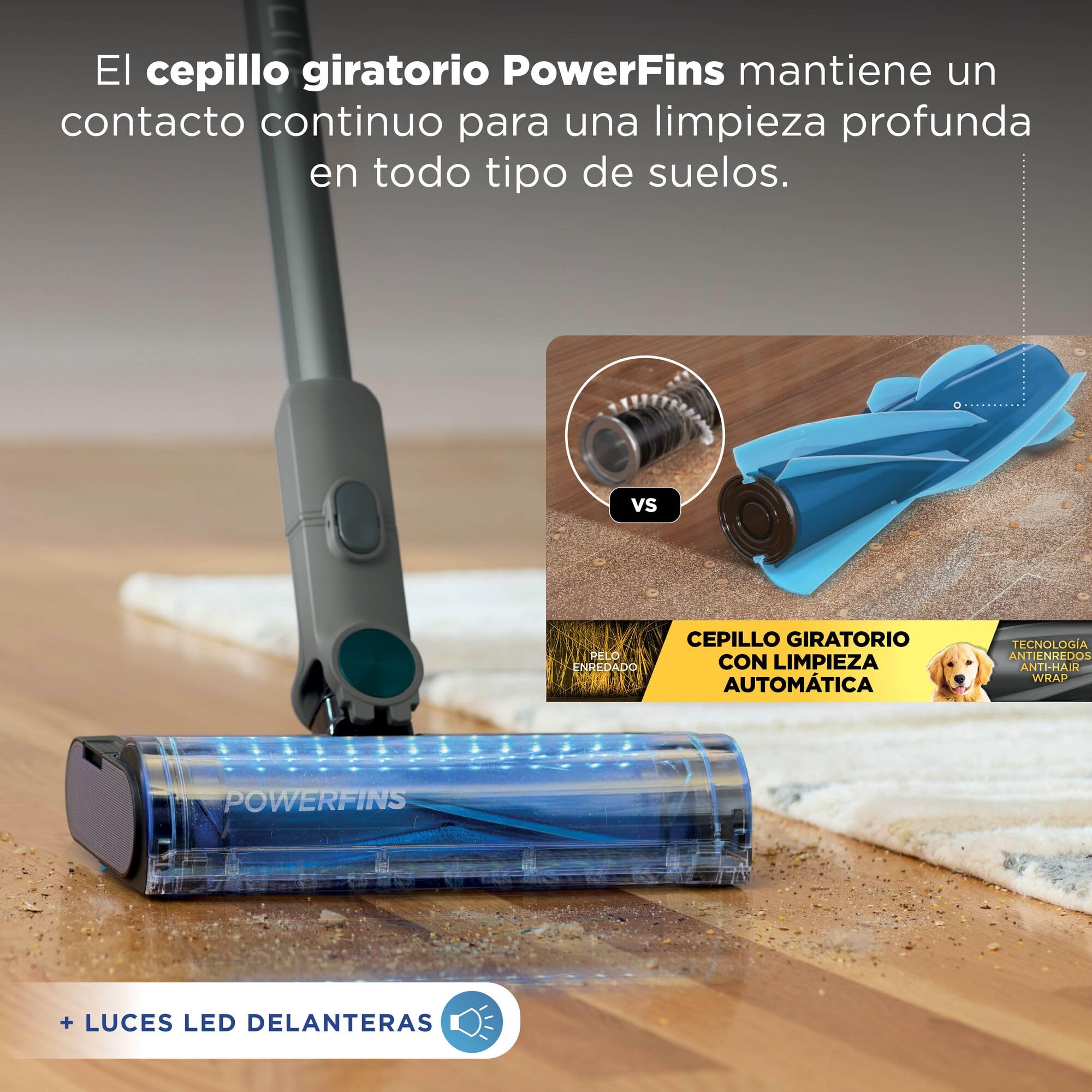 Shark PowerLite Clean & Empty Pet, Aspiradora sin Cable para Mascotas | con Base de Vaciado Automático, Limpieza Multisuperficie Ligera, Filtración HEPA, hasta 40 Minutos de Autonomía, BU3623EUT