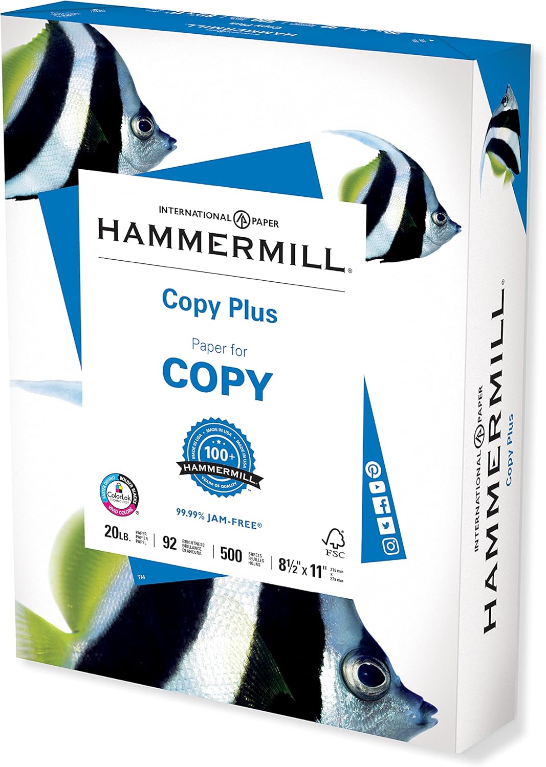 Copy plus. Hammermill copy plus paper, 8. Plus copy. 5" x 11", 20 lbs. Hammermill paper.