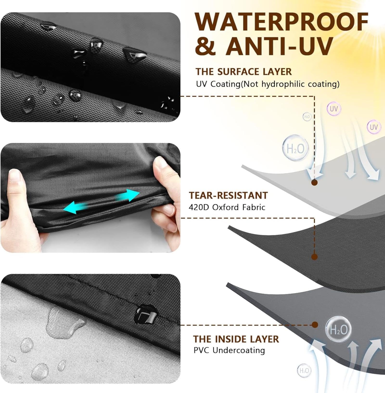 Funda Para Muebles De JardíN, 210x210x90cm/LxWxH Varios