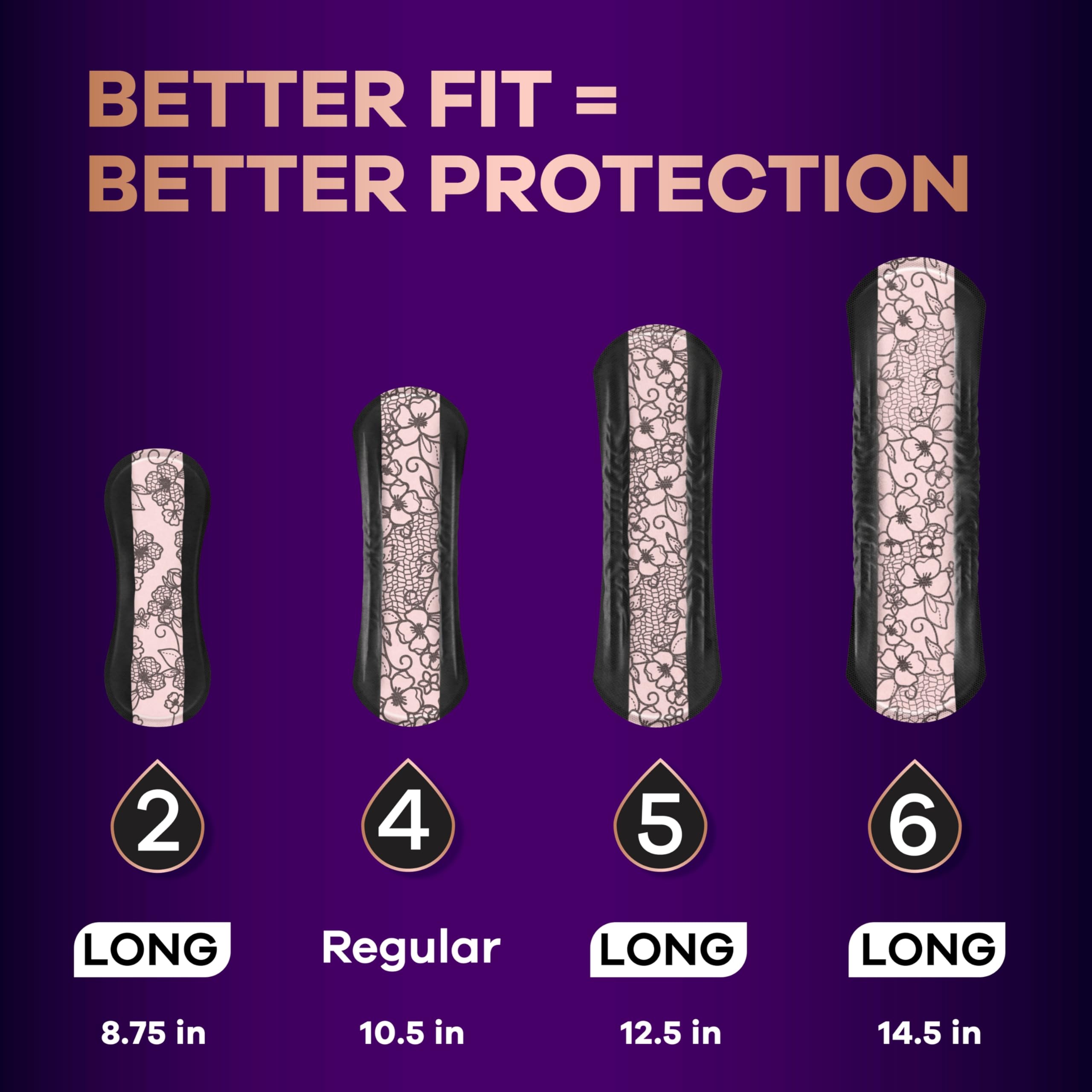 Always Discreet Boutique - Fodere per incontinenza, assorbenti molto leggeri, 96 punti, lunghezza lunga (3 confezioni da 32 – 96 pezzi totali)