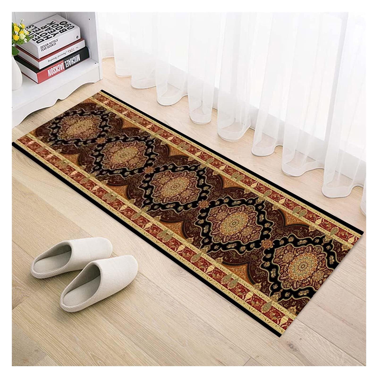Tapis de passage antidérapant imprimant 3D épais lavable pour cuisine