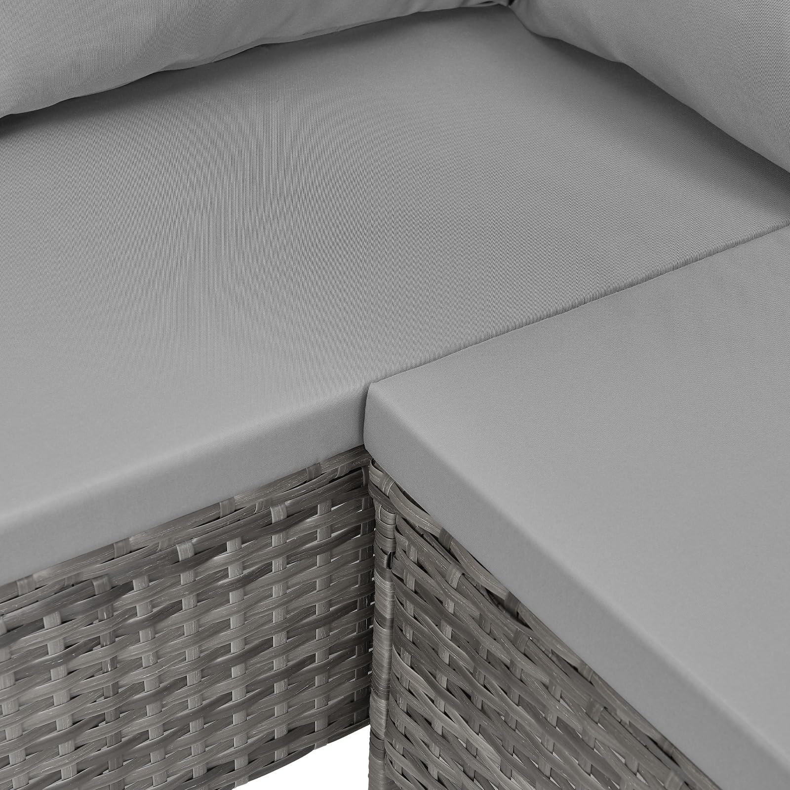 SVITA Madison Rattan-Lounge Polyrattan Ecksofa Gartenmöbel-Set Sofa Garnitur Couch-Eck