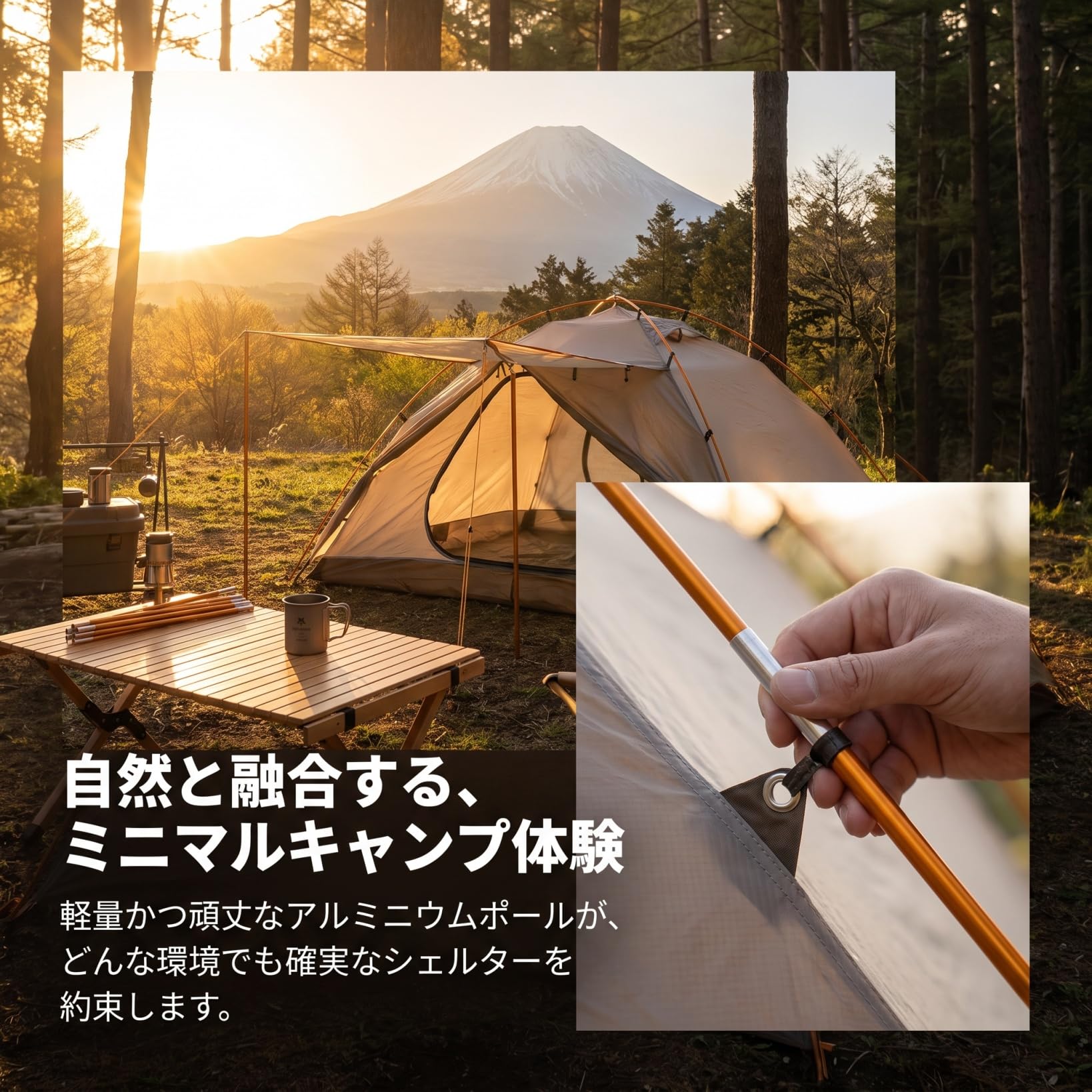 Amazon | Didiseaon テントポール 8.5mm 9セクション アルミ製 補修用