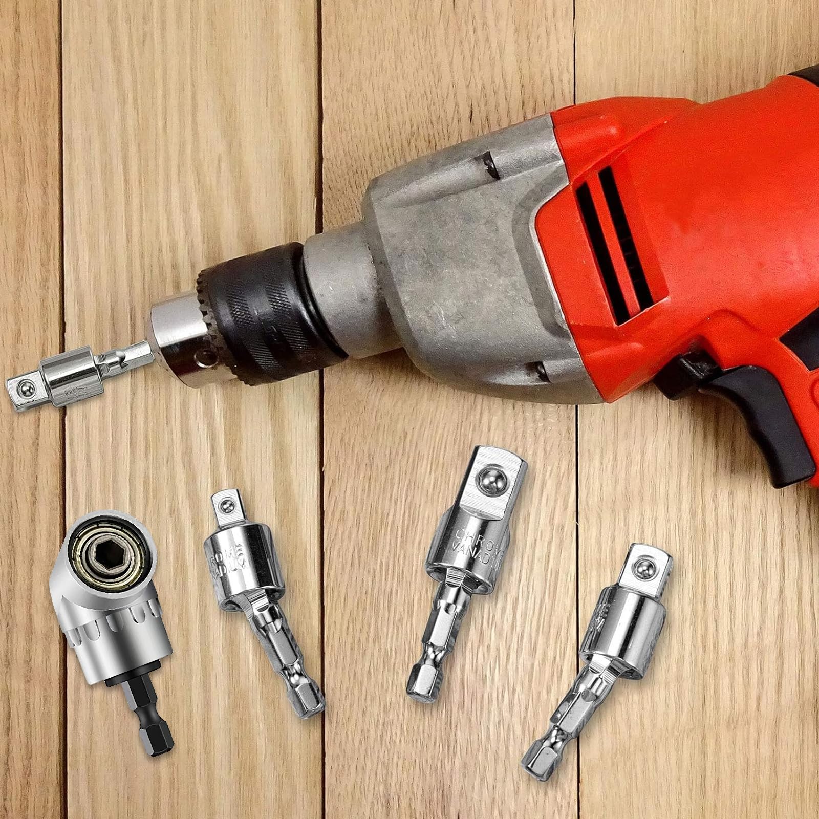 Power Drill Bit Extensions Power Hand Tools, Driver Sockets Adapter Extension Set, Degree Right Angle Driver Extension Screwdriver Drill Attachment