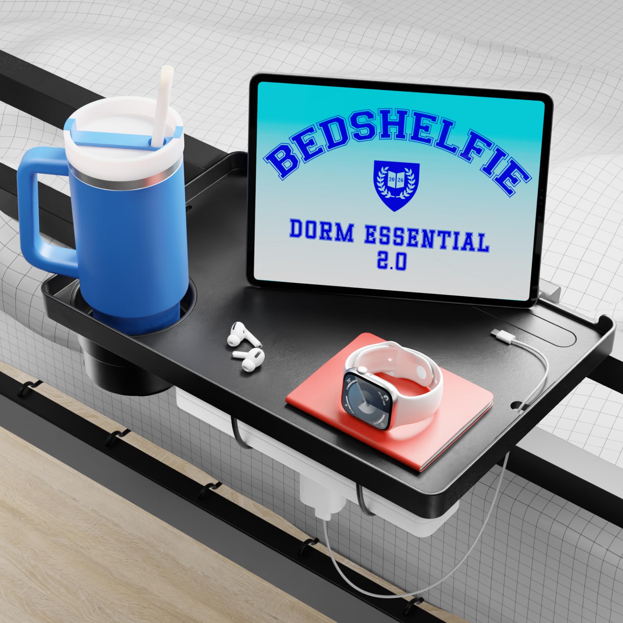 BedShelfie Bedside Shelf for Dorm Room