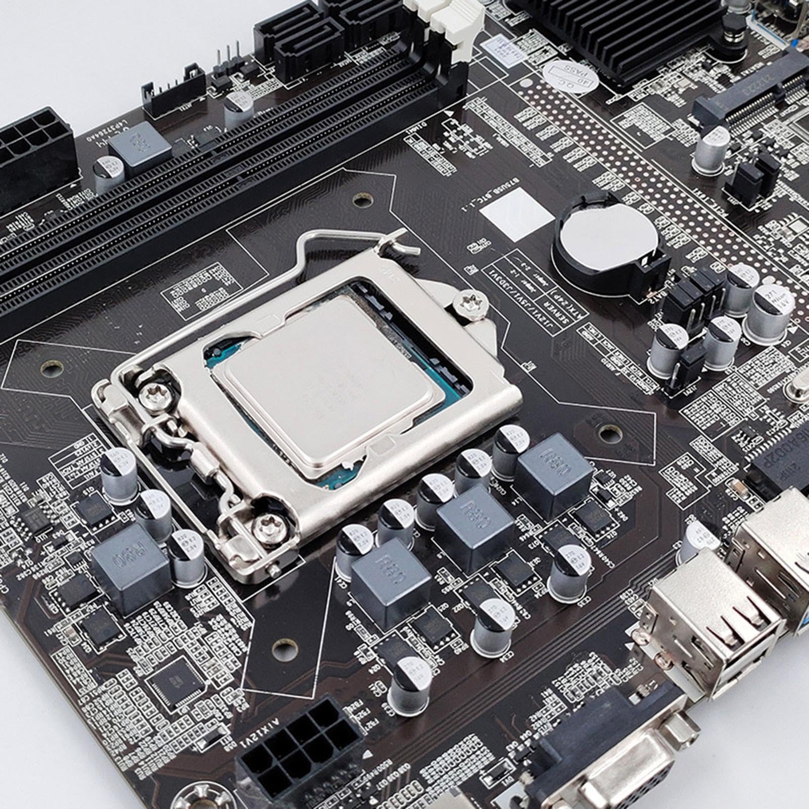 Czarna płyta główna B75 USB-BTC, wysoka prędkość CPU płyta główna | Combo, standardowe części komputerowe, aktualizacja komputera, jednostki e-sportowe do szybkiego użytkowania, dla zwiększenia