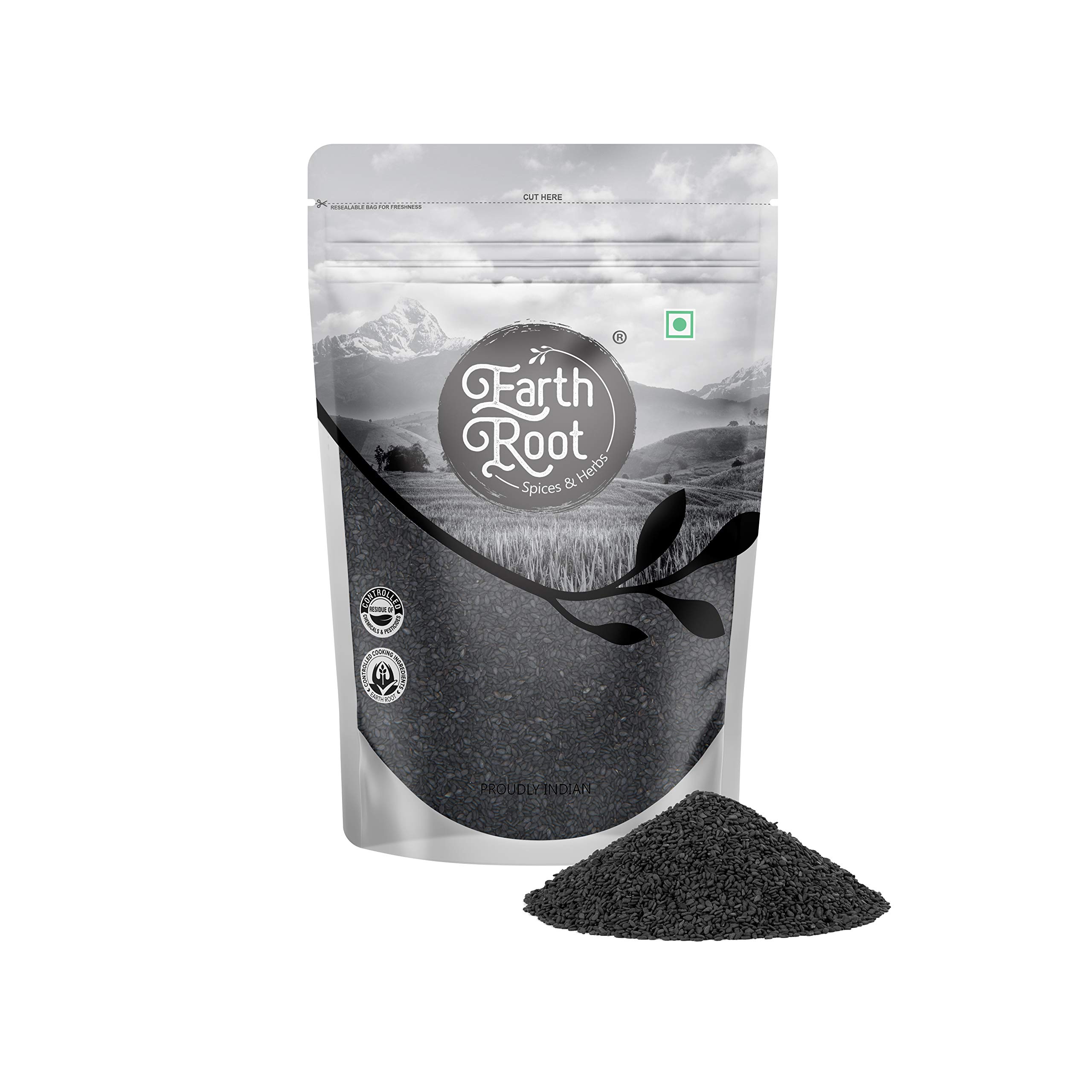 EarthRoot® Whole Fresh and Natural Black Sesame Seeds | Kaale Til | Tal | Indian Spice | Rich in Phytosterols | Good Source of Nutrients | (500g) Pack of 1 (B082SQRSTQ) Amazon Price History, Amazon Price Tracker