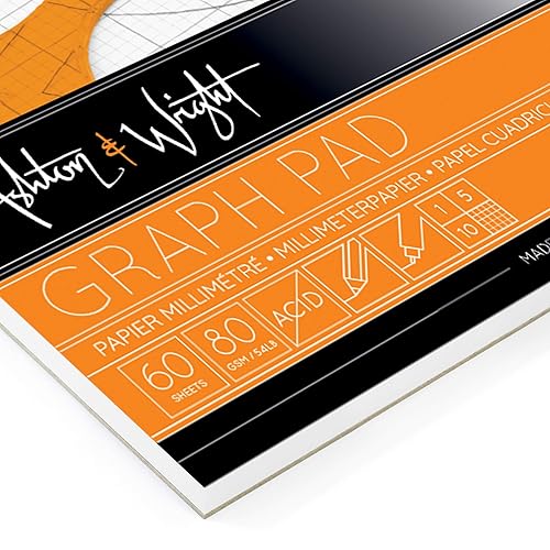 Miniatura 2 de Ashton and Wright  Bloc de gráficos de cuadrícula  2.82ozm  8.2 x 11.6 pulgadas  60 hojas