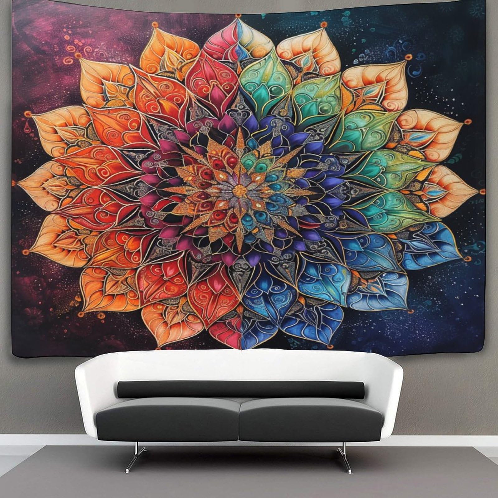 kaiyun Mandala Tapestry Datura Flowers Wall Hanging Bedroom Home Decor 100cmx150cm