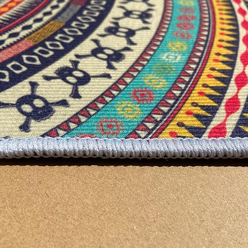 Miniatura 8 de Home - Tapete de puerta media redonda estilo bohemio tapete de bienvenida para interiores alfombra de entrada para exteriores alfombra de entrada