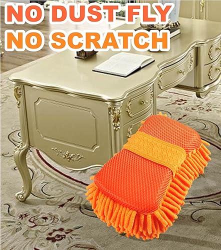 Miniatura 4 de Plumero electrostático para limpieza rápida de superficies sensibles, sin plumas, sin mosca de polvo, cepillo de polvo de escritorio, con microfibra