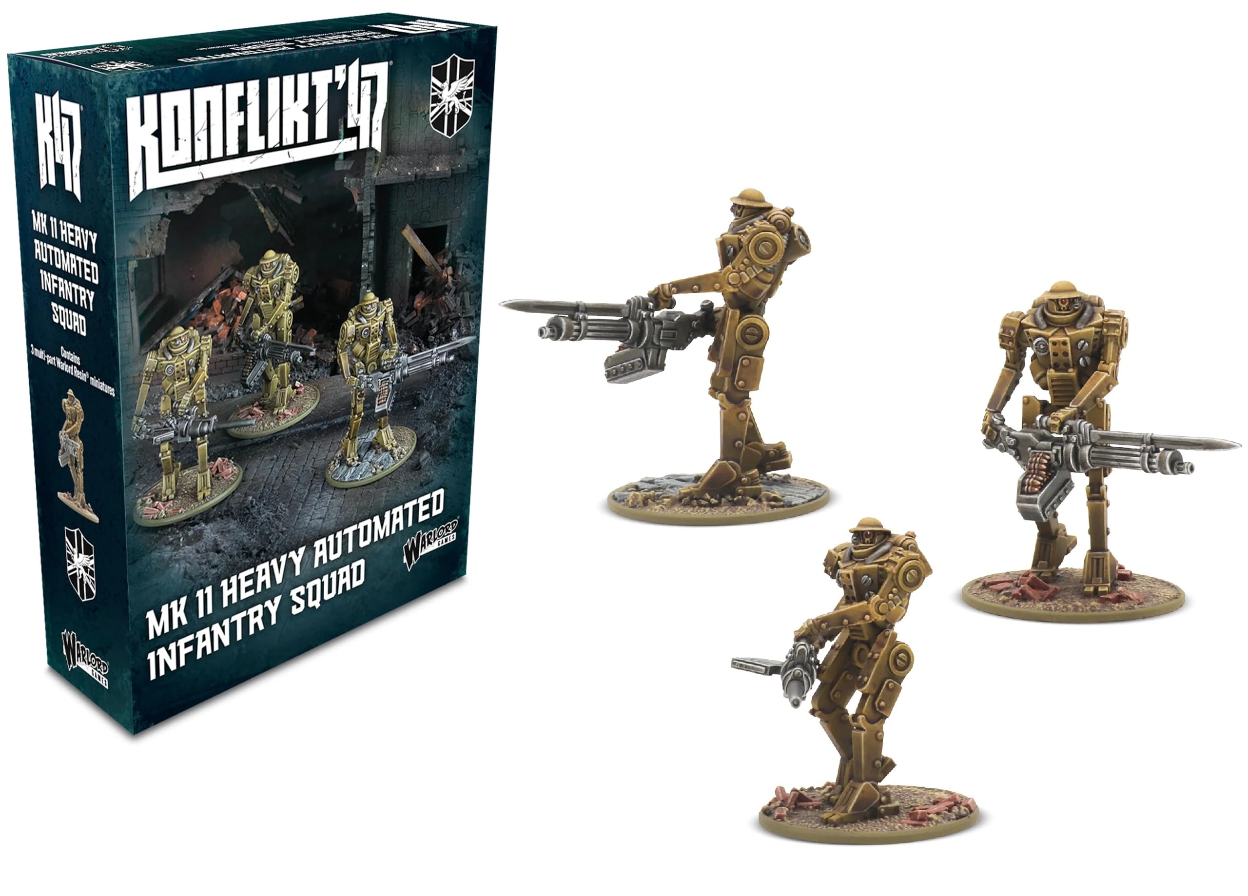 Warlord Games Mk II Heavy Automated Infantry Squad - British Commonwealth for Konflikt 47 Highly Detailed Miniatures