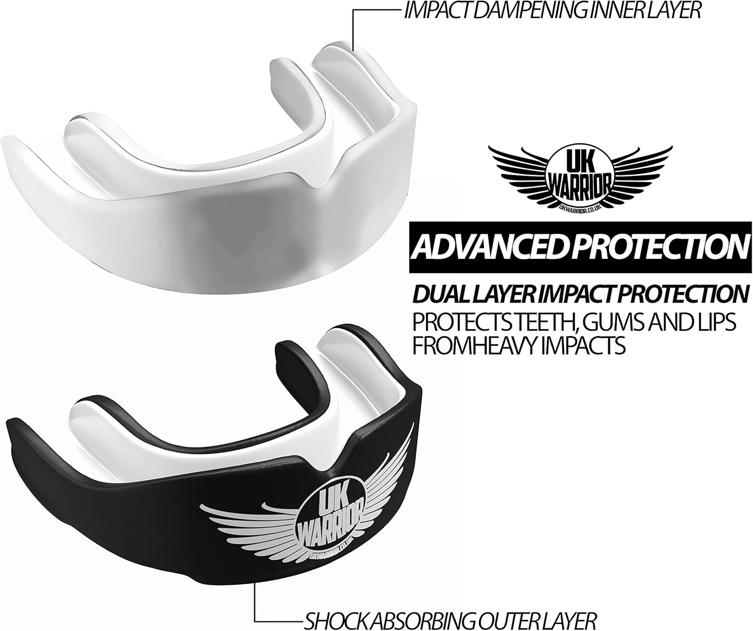 UK Warrior Gum Shield Mouth Guard Gum Guard Gumshield for Contact