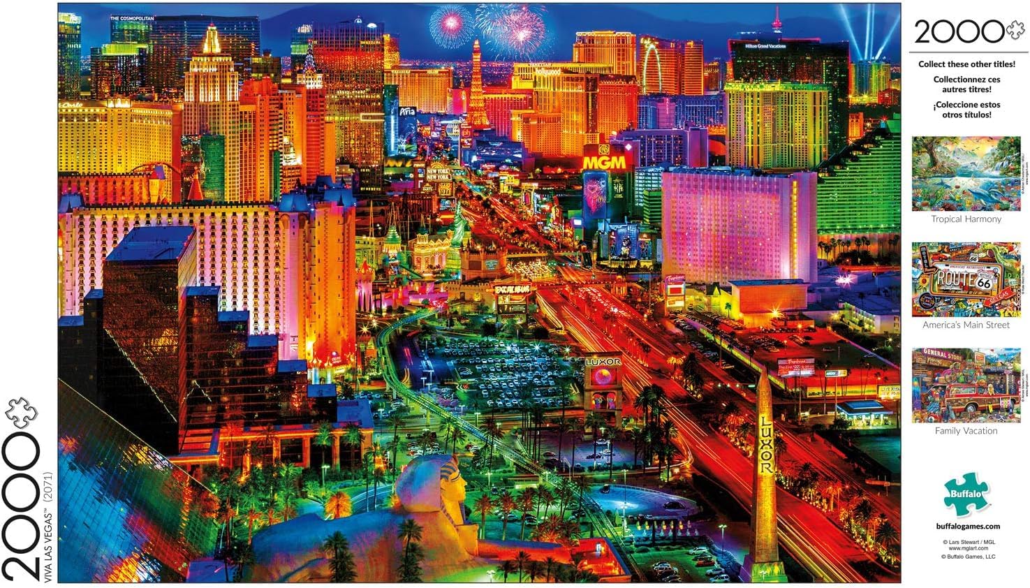 Buffalo Games - Viva Las Vegas – Puzzle de 2000 pièces